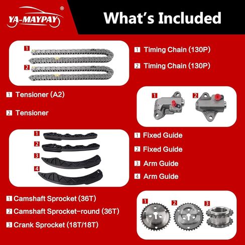 Timing Chain Kit Compatible with Subaru 2014-2017 Outback (BS), 2015-2017 Legacy (BN) 177kw FA20DIT 2.0T,#13142-AA150,13024-AA350 in Kuwait