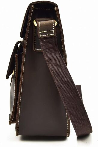 Laptop Bag - Business Briefcase for Men Women, Water-Resistant Messenger Shoulder for Work/School bag(Dark brown) in Kuwait