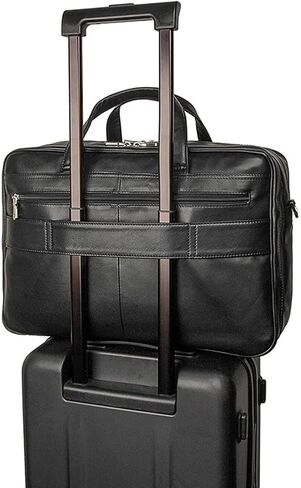 Leather Briefcase for Men 17" Computer Bag Business Travel Messenger in Kuwait