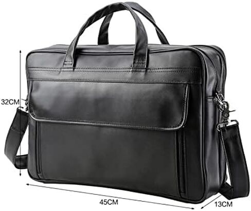 Leather Briefcase for Men 17" Computer Bag Business Travel Messenger in Kuwait