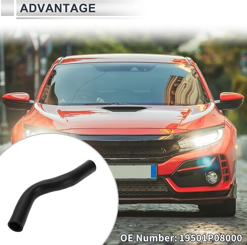 Upper Radiator Coolant Hose for Honda Civic 1992-2000 Good Sealing Water Hose Pipe No.19501P08000 Rubber 1 Pc in Saudi Arabia