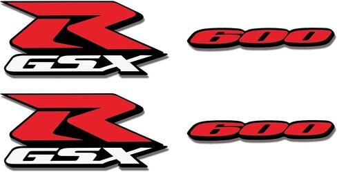 ملصق 600 Fairing ملصق متوافق مع Honda GSXR 600 K5 K6 K7 K8 K9 L1 2006-2019 Motorcycle GSX-R Fairing Kit ملصقات/فينيل 6.69 بوصة × 2.99 بوصة/600 ملصق 5.9 بوصة × 0.82 (رمادي) in Kuwait