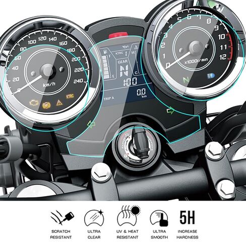 Protection Film Display Protection Film Suitable Film Kawasaki Z900RS/CAFE(2018-2024) Z650RS (2022-2024) Meter Protection Film Set of 2 in Kuwait