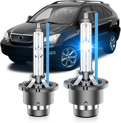 Fit for Lexus 2004-2009 RX330 RX350 RX400H 2005-2006 LS430 ES RX 330 D2S HID Xenon Headlight Bulbs, 350% Brightness, Low Beam Light Bulb, 8000K White Blue, Pack of 2 in Kuwait