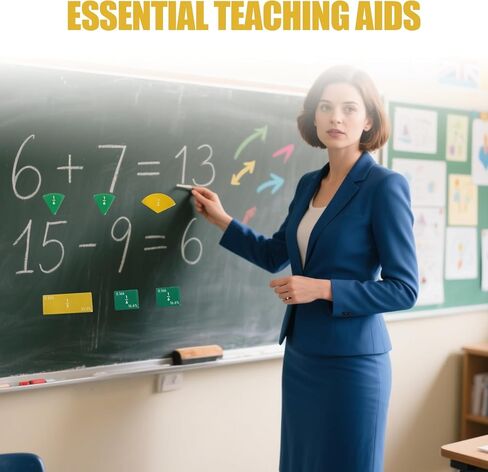 102 قطعة من أحجية الكسور المغناطيسية، بلاط ودوائر الكسور المغناطيسية، لوازم الفصول الدراسية للمعلمين الابتدائية للتعليم المنزلي ومهارات الرياضيات المبكرة in Kuwait