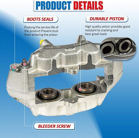 زوج مجموعة فرجار الفرامل الأمامية 187016 187017 فرجار الفرامل متوافق مع شيفروليه 1965-1979 1980 1981 1982 كورفيت قرص الفرامل الفرجار 18-7016 18-7017 in Kuwait