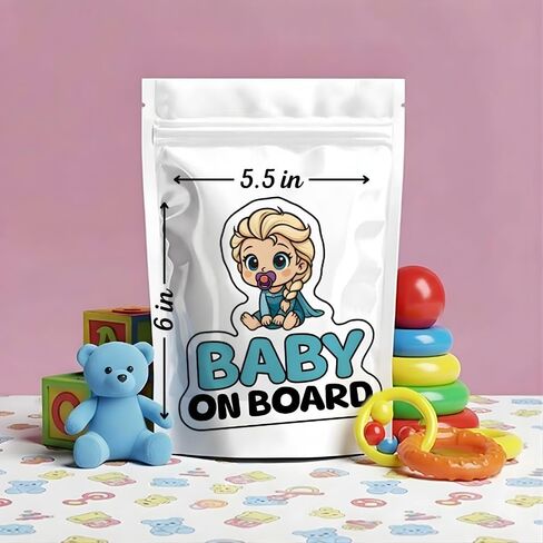 Baby on Board Signs for Car, Princess on Board, Waterproof and UV-Resistant Baby on Board Sticker, Durable Sign for Safety Awareness, Easy to Apply for Window or Bumper in Saudi Arabia