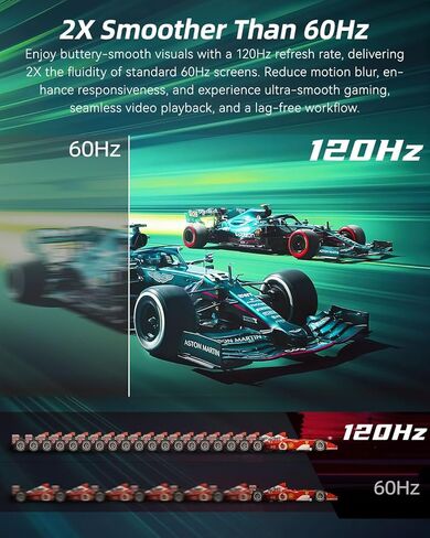 شاشة Intehill المحمولة للألعاب، شاشة سفر محمولة 144 هرتز 17.3 بوصة FHD Fast IPS للكمبيوتر المحمول، هيكل من الألومنيوم، 100% sRGB، HDR، USB-C مزدوج وMini HDMI، مكبرات صوت مدمجة، لأجهزة الكمبيوتر المحمول Mac PS5 Xbox. in Kuwait