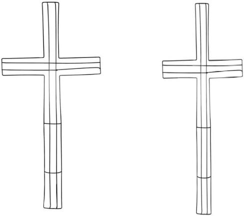 إكليل معدني على شكل صليب حديقة الزهور مكون من قطعتين in Kuwait