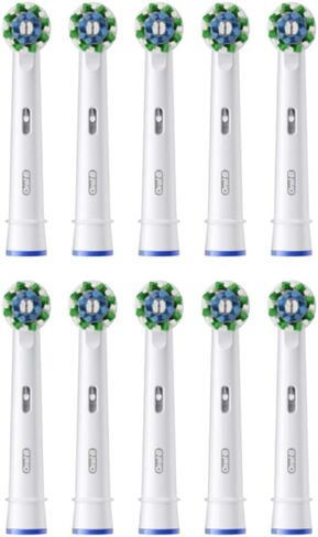 Oral-B Pro Cross Action Toothbrush Heads for Electric Toothbrush, Pack of 10, Suitable for a Post Box in Kuwait