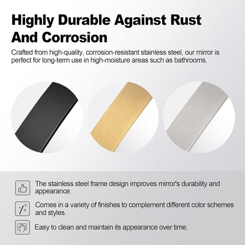 ANDY STAR Scalloped Arched Mirror, 40x30 Inch Black Mantle Mirror with Stainless Steel Metal Frame, Modern Wall Mirrors for Bathroom, Bedroom, Fireplace, Living Room, Entryway Hangs Vertically in Kuwait