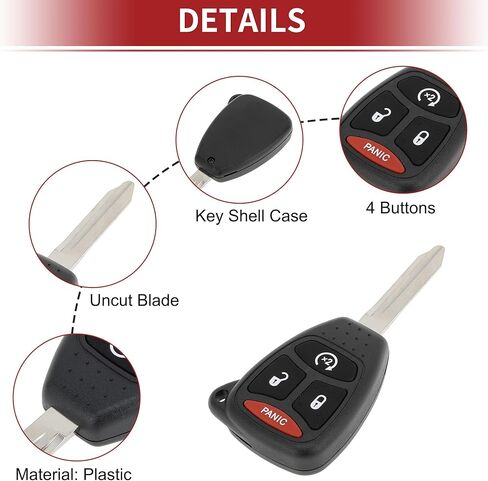 ACROPIX OHT692427AA 315MHz Keyless Entry Remote Key Fob for Dodge for Ram 1500 2500 3500 2007-2009 for Dodge Dakota 2008-2011 ID46 Replacement Car Key in Saudi Arabia