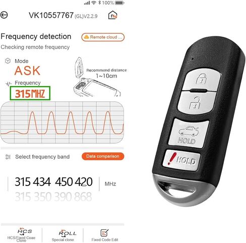بديل لـ 2009 - 2013 مازدا 6 مفتاح فوب للتحكم عن بعد KR55WK49383 4 أزرار 315 ميجا هرتز in Saudi Arabia