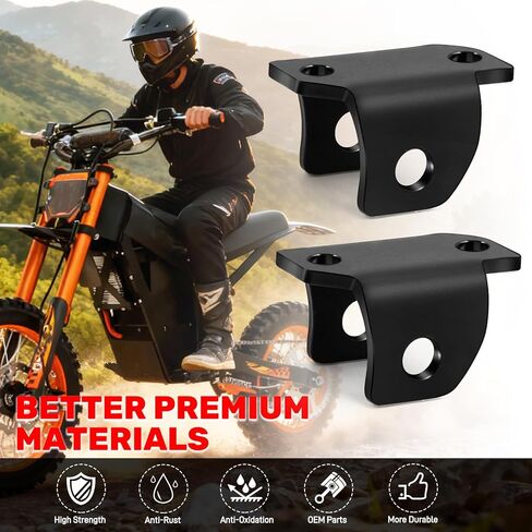 JERBOR 1 Pair of Foot Pegs Holder Mount for Tuttio Soleil01 Drit Bike, Original High strength Anti-rust Durable FootPeg Blacket Clamps for Tutto Tutti Electric Motorcycle Accessories (Black) in Saudi Arabia