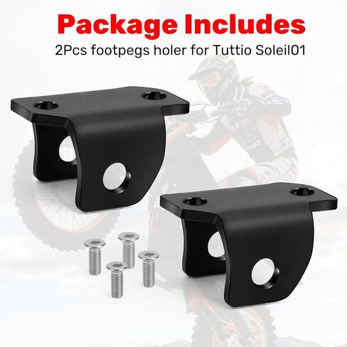 JERBOR 1 Pair of Foot Pegs Holder Mount for Tuttio Soleil01 Drit Bike, Original High strength Anti-rust Durable FootPeg Blacket Clamps for Tutto Tutti Electric Motorcycle Accessories (Black) in Saudi Arabia