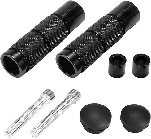 BESULEN 2PCS Motorcycle Foot Pegs, Aluminum Foldable Non Slip Motorbike Rear Footrest with Install Bolts, Motocross Passenger Foot Pedal, Universal for Dirt Bike Scooters Motorbike (Black) in Saudi Arabia