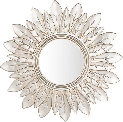 مرآة تزيينية مقاس 76.2 سم من Safavieh Home Alba Champagne Flower Sunburst مقاس 76.2 سم in Saudi Arabia