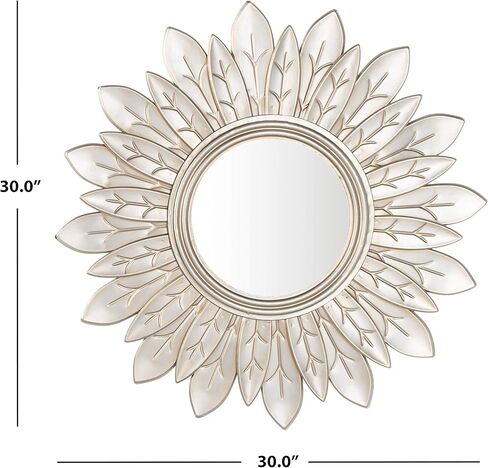 مرآة تزيينية مقاس 76.2 سم من Safavieh Home Alba Champagne Flower Sunburst مقاس 76.2 سم in Saudi Arabia