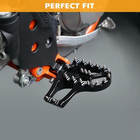 مساند قدم ممتدة سوداء من NICECNC متوافقة مع Honda CR125R 250R 02-07 CRF150R 07-22 CRF250R 04-24 CRF450R 02-24,7075 من الألومنيوم بآلة CNC in Saudi Arabia