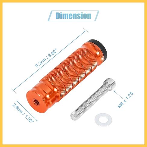 1 Pair 6mm Aluminum Aolly Motorcycle Rearsets Rear Set Footrest Footpeg Foot Rest Peg Motorbike Cycling Orange Auto Replacement Parts in Saudi Arabia