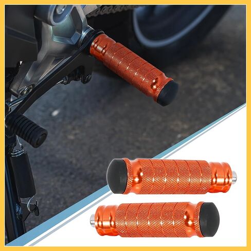1 Pair 6mm Aluminum Aolly Motorcycle Rearsets Rear Set Footrest Footpeg Foot Rest Peg Motorbike Cycling Orange Auto Replacement Parts in Saudi Arabia