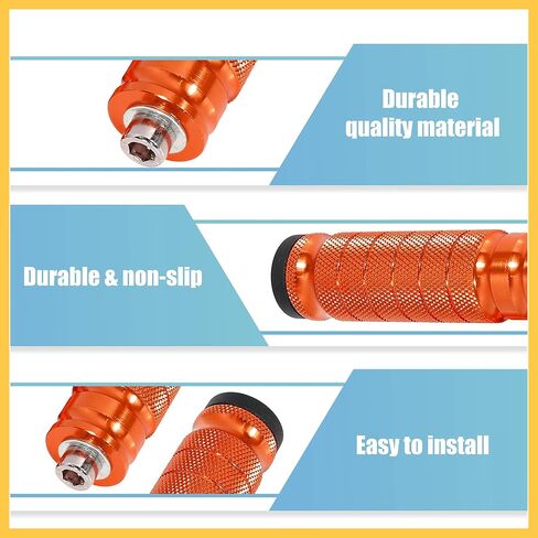 1 Pair 6mm Aluminum Aolly Motorcycle Rearsets Rear Set Footrest Footpeg Foot Rest Peg Motorbike Cycling Orange Auto Replacement Parts in Saudi Arabia
