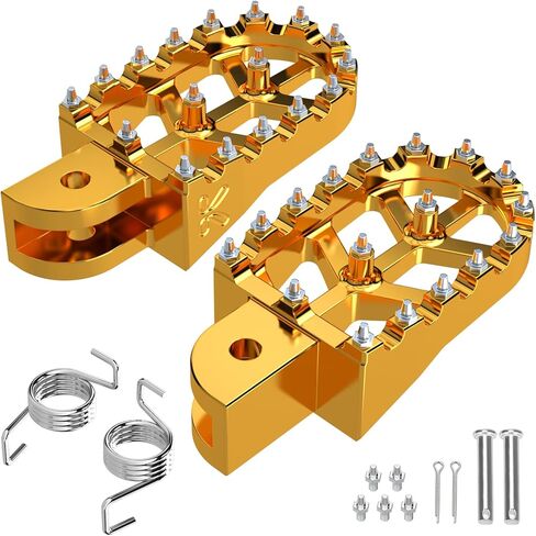 CNC Mini Bike Wider Foot Pegs Replacement for Baja Minibike Doodlebug DB30 97cc Engine Motorsports Parts Left and Right Footrest Pedal Gold in Kuwait