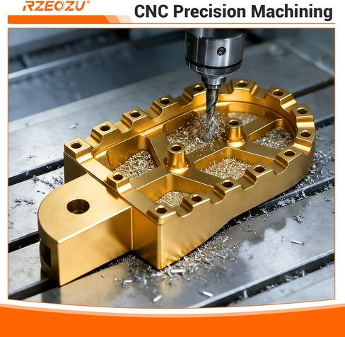 CNC Mini Bike Wider Foot Pegs Replacement for Baja Minibike Doodlebug DB30 97cc Engine Motorsports Parts Left and Right Footrest Pedal Gold in Kuwait