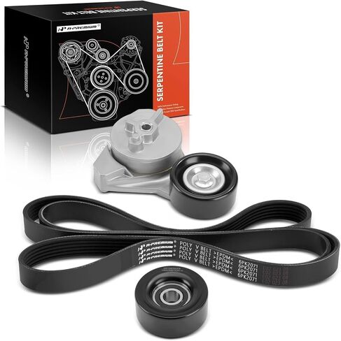 A-Premium Engine Serpentine Belt Drive Kit with Tensioner & Idler Compatible with Cadillac DeVille 2000-2005, Seville 1998-2004 & Oldsmobile Aurora 2003 & Pontiac Bonneville 2004-2005, 4.0L 4.6L in Saudi Arabia