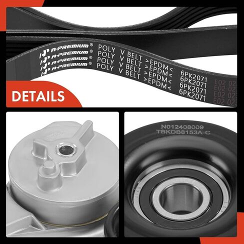 A-Premium Engine Serpentine Belt Drive Kit with Tensioner & Idler Compatible with Cadillac DeVille 2000-2005, Seville 1998-2004 & Oldsmobile Aurora 2003 & Pontiac Bonneville 2004-2005, 4.0L 4.6L in Saudi Arabia