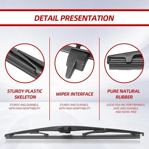 2PCS Rear Wiper Blade 14 Inch Direct Wiper Arm Blade Set Rear Window OE Style Easy Installation Exact Fit Replacement for OEM 76730-SZA-A02 2009-2015 Pilot in Kuwait