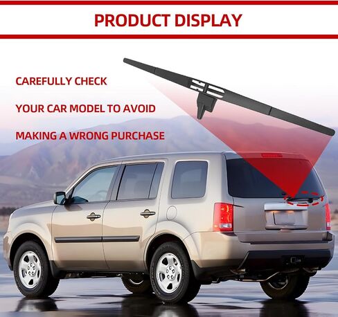 2PCS Rear Wiper Blade 14 Inch Direct Wiper Arm Blade Set Rear Window OE Style Easy Installation Exact Fit Replacement for OEM 76730-SZA-A02 2009-2015 Pilot in Kuwait