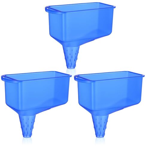 LemonRoad 3 Pcs Oil Funnel for Oil Change Car Motorcycle Refueling Tool Wide Mouth Flexible Transmission Funnel Square Capless Gas Tank Automotive Use Plastic Tool in Saudi Arabia