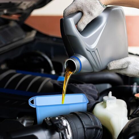 LemonRoad 3 Pcs Oil Funnel for Oil Change Car Motorcycle Refueling Tool Wide Mouth Flexible Transmission Funnel Square Capless Gas Tank Automotive Use Plastic Tool in Saudi Arabia