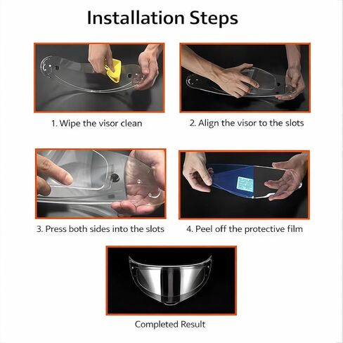 AGV K6 K6S Anti Fog Film for Helmet Visor, Face Shield Lens Insert - Fog Prevention in Cold & Rainy Days for Clear Vision, Safe Riding in Kuwait