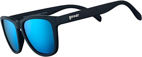goodr Mick & Keith's Midnight Ramble Polarized Sunglasses for Men & Women, Medium Sized (OG), Black Solid Frame, UV400 Protection, No Slip, No Bounce in Kuwait