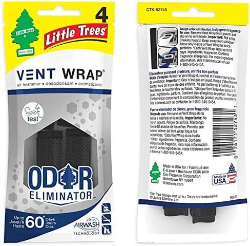 LITTLE TREES Car Air Freshener Vent Wrap, Provides Long-Lasting Scent for Car, Invisibly Fresh! Odor Eliminator (1 Pack) in Saudi Arabia