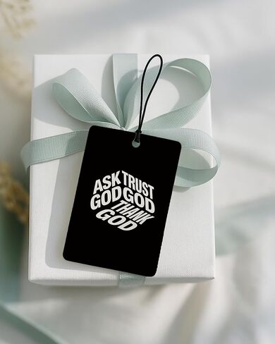 Black Christian Car Air Freshener 4 Pcs Coconut Scented, God Cross Crown Religious Faith Car Accessories Mirror Decor for Women, Christian Hanging Air Freshener for Cars Closet Drawer Books in Saudi Arabia