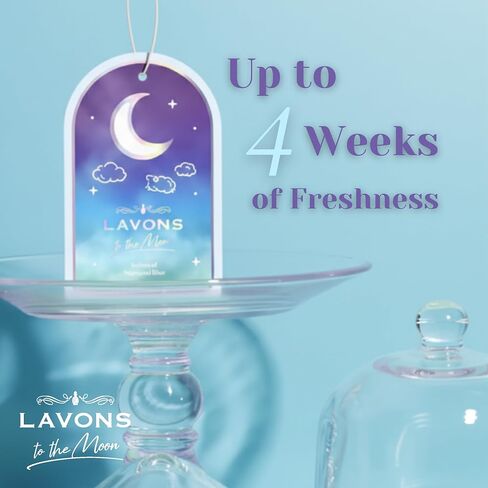 معطرات هواء غير سامة من لافونز، معطر سيارة يدوم طويلاً، معطر هواء للسيارة معلق، معطرات هواء للمساحات الصغيرة للمنزل، معطر هواء للحمام، ملحقات سيارة لطيفة من اليابان، عبوة واحدة باللون الأزرق الليلي in Kuwait