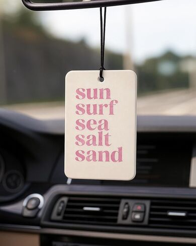 Pink Coastal Beach Car Air Freshener 4 Pcs Coconut Scented, Preppy Palm Tree Sunglasses Car Accessories Mirror Decor for Women, Girly Beachy Hanging Air Freshener for Cars Closet Drawer Books in Saudi Arabia