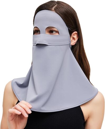 Women Full Face Mask UPF 50+ Anti UV Face Cover Breathable Sunscreen Sports Face Scarf SLF6M016T in Kuwait