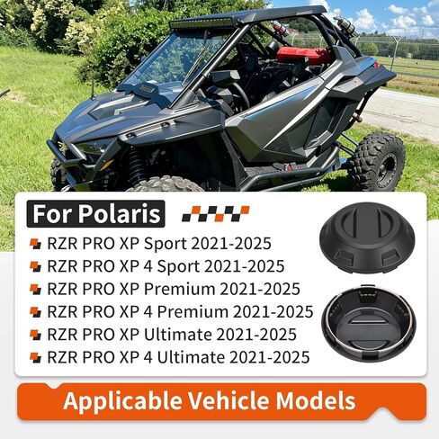 2Pcs Center Hub Wheel Cap For Polaris RZR PRO XP 4 Sport Premium Ultimate 2021-2025 1524032 in Saudi Arabia