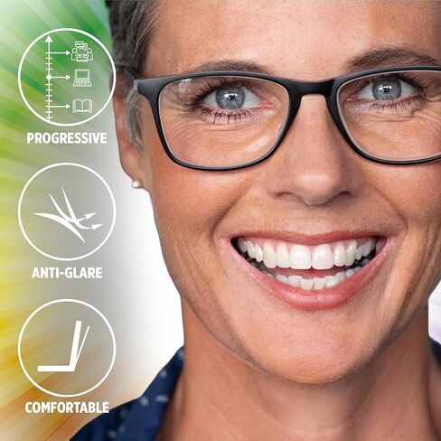 نظارات القراءة Sightline Six-006 متعددة التركيز - إطار عالي الجودة - متوسط ​​إلى كبير تكبير 2.00 in Kuwait