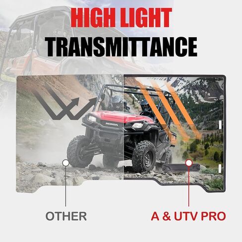 A & UTV PRO زجاج أمامي كامل لـ 2016-2025 Pioneer 1000-5 1000-3، زجاج أمامي شفاف لملحقات نافذة Pioneer 1000-6 لعام 2023، قطعة واحدة in Saudi Arabia