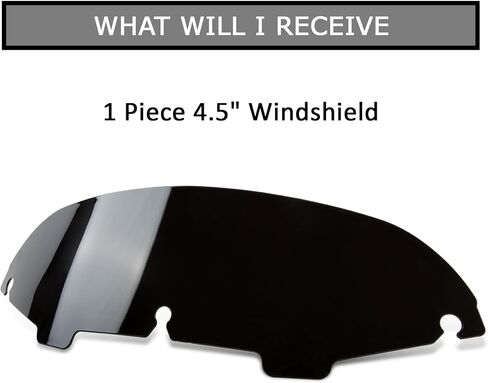 4.5" Wave Windshield Windscreen Wind for Touring Street Glide Electra Glide FLHT FLHTCU Ultra Classic Glide FLHX FLHTK Tri Glide 1997-2013 Black in Saudi Arabia