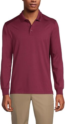 Lands' End School Uniform Men's Long Sleeve Rapid Dry Polo Shirt in Saudi Arabia