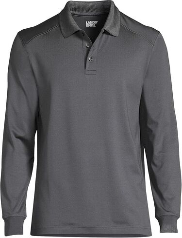 Lands' End School Uniform Men's Long Sleeve Rapid Dry Polo Shirt in Saudi Arabia