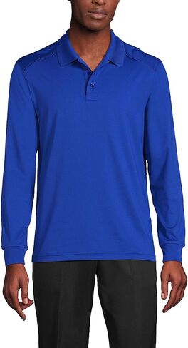 Lands' End School Uniform Men's Long Sleeve Rapid Dry Polo Shirt in Saudi Arabia