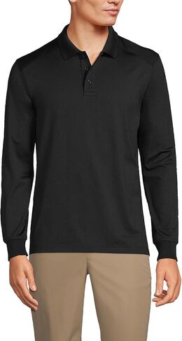 Lands' End School Uniform Men's Long Sleeve Rapid Dry Polo Shirt in Saudi Arabia
