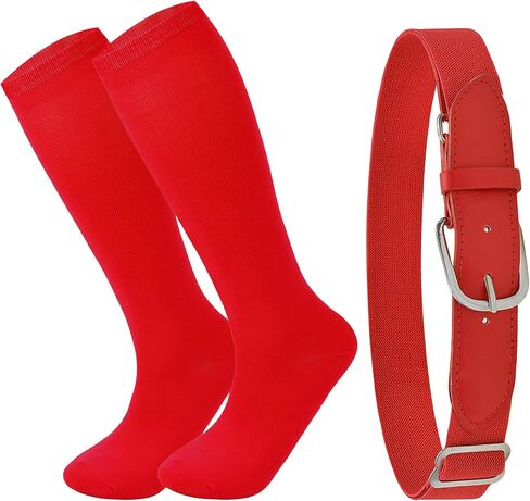 2 Pack Pink Baseball Socks And Pink Baseball Belt Set,Hot pink Elasticity Softball Socks,Adjustable Pinks Softball Belt,Elasticity Softballs Sockss And Belts Apply To Youth Men Women Fan in Saudi Arabia